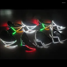ديكور الحفلات ملونة LED نظارات مضيئة وميض بار نمو بار DJ عيد الميلاد هلوين قنوات النظارات