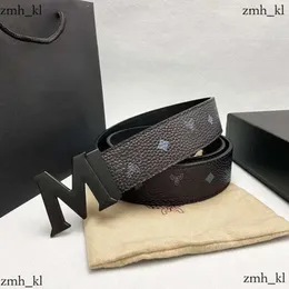 McM1688 Largura da moda de cinto 3,4cm Letras de atacado Cintos metálicos Business de couro genuíno Vintage Mulher ao ar livre Casual Homem de alta qualidade, cinturão de designer de luxo 674