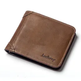 財布baellerrery新しいメンウォレットショートレザーヴィンテージウォレットカードホルダー男性財布パスポートカバー高品質の男性スリムウォレット財布