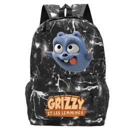 Backpacks Sunlight Bear Backpacks Grizzy And The Lemmings Backpack Students Girls Boys School Bags Cartoon Rucksack Zipper Bookbag Mochila