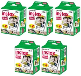 100 ورقة مربع Fujifilm Instax Mini 8 Film 520 Sheets للكاميرا Instax Mini 7s 25 50s 90 Po Paper White Edge 3 Inch4105809