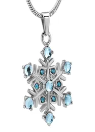 IJD12840 in acciaio inossidabile in acciaio Snowflake Cremation Collana Keepsake Memorial Urn Jewelry for Love Pets Human Ashes Ashes Reganing Jewelry6645609