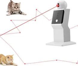 Atuban Cat Laser Toy AutomaticRandom Interactive Laser Cat Toy für Innenkatze CatskittensDogscat Red Dot Übung Spielzeug 240418