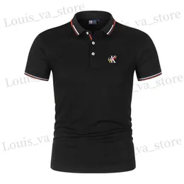 Polos maschile estate Nuova polo da uomo a colori solidi sport casual sports asciugatura rapida camicia da uomo shorved flt a strt wear t-shirt t240419