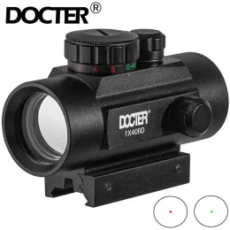 Scopes 1x40 Riflescope Tactical Red Dot Scope Sight Hunting Holographic Green Dot Sight with 11mm 20mm Rail Mount Collimator Sight