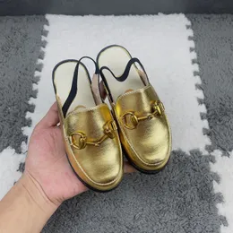 Summer Kids Girl Sandals Casual Flat Slip-on Fashion Barn Boy Sneakers Metal Decoration Loafers Sandaler Shoes