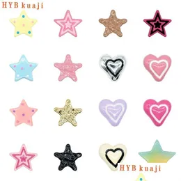 Schuhteilezubehör Hybkuaji Star Heart Acryl C Roc Charms Custom Dekorationen Luxus Clog Schwarz Schnallen Großhandel Drop Lieferung Dhlxf