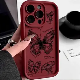 Cell Phone Cases Sketching Butterflies Phone Case For OPPO A5S A3S A31 2020 A57 Reno 8T 5G 5 7 8 6 Pro Plus A93 4G Shockproof Silicone Cover J240418