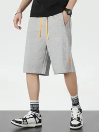 Summer Baggy Sweatshorts Men Hip Hop Streetwear Loose Jogger Short Men Straight Cotton Shorts Plus storlek 6xl 7xl 8xl 240409