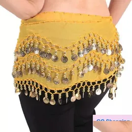 Decorazione per feste all'ingrosso Gonna da ballo all'ingrosso Sciarpa Wrap Hip Belt Chiffon 3 file 128 monete 200 pezzi Dropp Delivery Delivery Home Garden Festive Sup Dh9vl