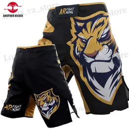 Erkek Şort Tiger Muay Thai karışık dövüş sanatları eğitim boks şort plaj jiu-jitsu koşu sanda kickboks pantolon erkek mma trunks t240419