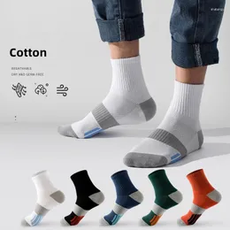 Men's Socks 5 Pairs Basketball Sweat-Absorbent Odor-Resistant Professional Running Cotton Europa League Soccer
