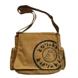 Bags High Quality My Neighbor Totoro Canvas Shoulder Bags Large Satchels Leisure Messenger Crossbody Bag