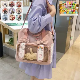 Taschen Japaner Itabag Crossbody Tasche weibliche süße Leinwand eine Umhängetasche tragbare Schulbag Itabag Schüler Rucksack mit Abzeichen Puppe