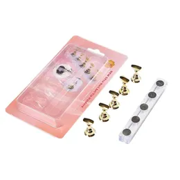 2024 Multi-färg 5st Magnet Magnetic Nail Tips Display Work Set 10.5x7x1.5cm 5st Press On Nail Tool Nail Art Practice Holder for
