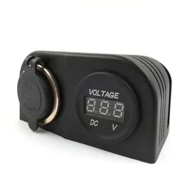 2024 1/2 ثقوب سيارة مقبس USB قاعدة خيمة USB/Voltmeter/سجائر أخف وزناً قاعدة توصيل الطاقة لقوارب الدراجات النارية للدراجات النارية ATVTRUCK BOAT ATV