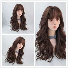 Человеческие вьющиеся парики Dongguan парик женский женский длинные волосы большие вьющиеся волосы натуральные модные воздушные удары милая отделка