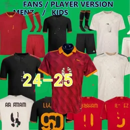 23 24 Maglia الرابع 4th Soccer Jersey Kids Kit 2023 2024 Home Away 3rd Red Football Shirt Calcio Maglietta Train Player Version Pellegrini Abraham Dybala