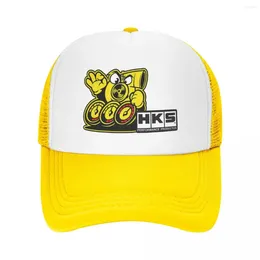 Caps de bola HKS Evolution Power Racing Spec R JDM Trucker Hat Unisex Sun Sports Snapback Mesh Snapback Cap de beisebol lavável