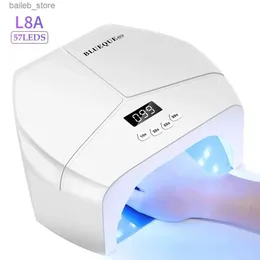 Nagelorter 268W Högeffekt 57LED UV-lamptork används för nagelproffs Gelpolering och torklampa med fyra timerfunktioner Y240419