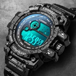 Zegarek coobos mężczyźni LED DIGITAL WATKATY LUMINISUNY SPORT WODY ODPOWIEDZIENIE FOR MAN DATY Army Wojskowy Zegar Relogio Masculino