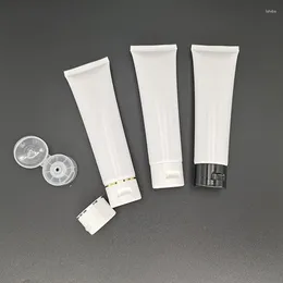 Storage Bottles 30pcs 100g White Hand Cream Facial Cleanser Cosmetic Hose Plastic Tube Lotion Extrusion Subpackaging Bottle Packaging