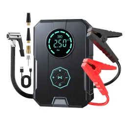 6 In 1 Car Jump Starter Air Pump Portable Air Compressor Power Bank Cars Battery Starters Starting Auto Tyre Inflator