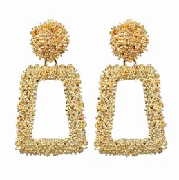 Designer de luxo Big Brincos de Dangle vintage para mulheres Brincos de declaração geométrica de prata de ouro Brincos de metal cair jóias penduradas 9970082