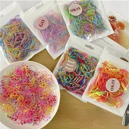 200pcs/Pack Rubber Bands Transparent Elastic Hair Holders Gum Child Adult Braids Hair Ring Ropes Hairstyle Accessories