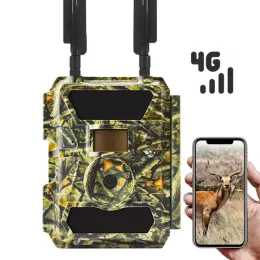 كاميرات Willfinecellular Wild Game Scouting Trail مع عدم وجود LEDs Glow ، وعدسة ملاك واسعة للصيد ، GPS ، خدمة سحابية ، 24 ميجابكسل ، 4G