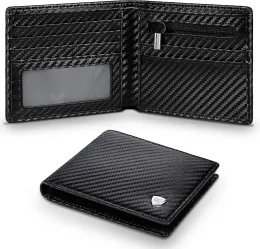 Portfels Teehon Nowy portfel biznesowy, RFID blokujący gniazda multi karty za pomocą monety zaminkowej Portfel męski Portfel mody mody