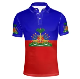 Haiti Youth DIY Nome personalizado Número HTI Polo Shirt Nation Flag country Ht Francês Haitian College Print Po Clothes2652195