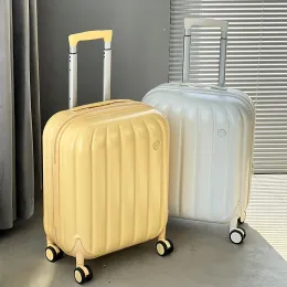 Carry-Ons tragen weiter Gepäck mit Rädern Leichte Mode für Frauen Rolling Gepäck Koffer Kombination Schloss Reißverschluss Trolley Gepäckbeutel