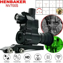 Kameralar NV700S Gece Görüşü Monoküler 1080P HD 400m Kızılötesi Kamera 14x Dijital Işık Zoom Tüfek Tüfek Kamarası WiFi Uygulaması NV Kaydedici