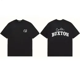 S CBサマーカジュアル高品質のコットンメンOネックコールバクストンレタープリントティーハラジュク女性短袖Tシャツ240419