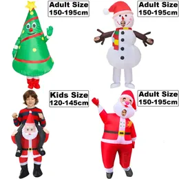 Kostüm Teması Noel Ağacı Yetişkin Çocuklar Noel Baba Iatable Kostümler Cadılar Bayramı Partisi Maskot Fantezi Rol Oyun Disfraz Erkek Kadın 231113 S