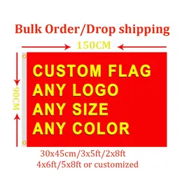 Пользовательский флаг 3x5/2x8/4x6/5x8ft любого размера Баннер Flying Free Design Polyester Sport Car Decor Home Gift Part