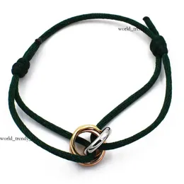 Designer rostfritt stål Trinity -armband med hänge tre ringarmband par armband mode tillbehör för män och kvinnor Trinity Armband 495