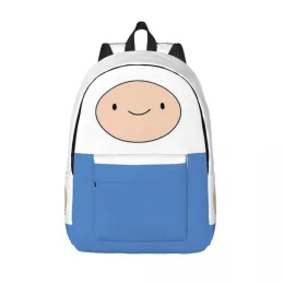 Bags Finn A mochila humana para crianças e adultos Garden Schoolbag School Student Cartoon Aventuretime Bookbag Boy Girl Daypack Bags