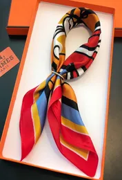 2019 Women Scarf Silk Feeling Hair Neck Scarves Square Office Printing El Waiter Flight DemoSants 50x502048039