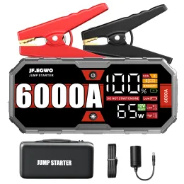Jfegwo Car 6000a Portable Jump Starter مع Power Bank Charge Fast Charg