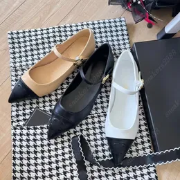 Bale Düz Ayakkabı Tasarımcı Elbise Sıradan Ayakkabı Lüks Kadınlar Saçlı Siyah Beyaz Patchwork Mizaç Partisi Gelinlik Ayakkabıları