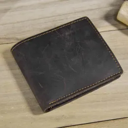 Wallets Newsbirds Design Simple Couro de couro curta para homens masculino de cowspkin de cows curto brecht burse mini masculino masculino Men carteira fina