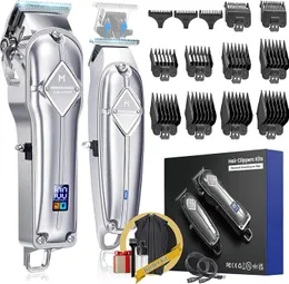 Cabelo limural Clippers Professional Clippers sem fio corte de cabelo barba barba barbeiros kit de preparação recarregável para homens 240408