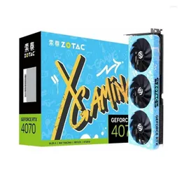 グラフィックカードZOTAC RTX 4070 12GB X-Gaming 12GビデオRTX4070 GPUグラフィックカードドロップ配信コンピューターネットワーキングコンピューターコンポーネントOTS2Z