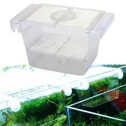 Aquários transparentes Aquário Tanque de peixes Guppy Double Partition Criador Incubação de peixe alimentação Caixa de isolamento Caixa de armadilhas Cabil