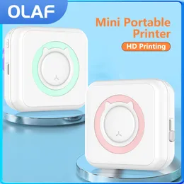 Mini Printer Portable Pocket Label Thermal Adhesive Sticker Printer Wirelessly Bluetooth Inkless Self-Lehesive Paper PO Print 240419