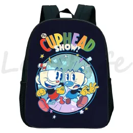 Rucksäcke Mugman Cuphead Rucksack Mini Rucksack Kinder Kindergarten Rucksack Jungen Mädchen Cartoon Game Schoolbags Kinder Rucksäcke Mochilas