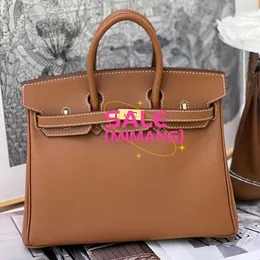 Birknns Designer Bag Lege Head High Layer Swift Gaft Silver Buckle Hand Hand Counter Messenger 25cm Soit