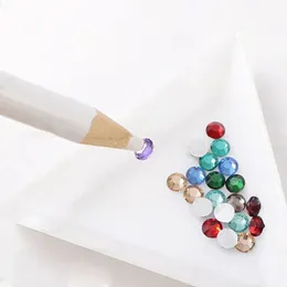 10pcs DIY Nail Art Rhinestones Gems Picking Crystal Dotting Tool Wax Pencil Wood Pen Picker Rhinestones Nail Art Decoration